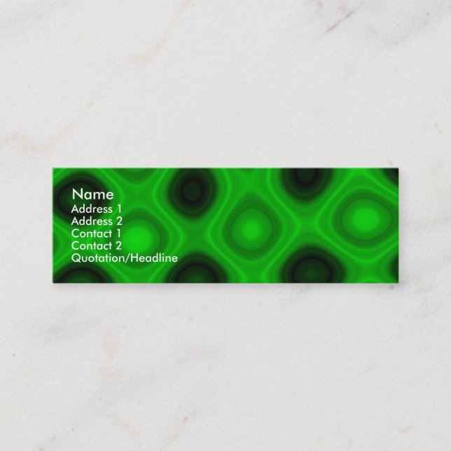 Green Electricity II Mini Business Card (Front)