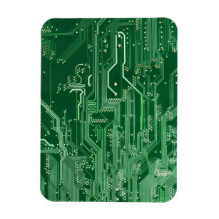 green electronic circuit board computer pattern magnet