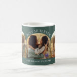 Green elegant arch multi photo best mum coffee mug<br><div class="desc">Mum 3 photo modern typography gift. Ideal for contemporary elegant mothers day,  birthdays or Christmas home decor mug gifts. Modern black and white design,  colour can be customised to suit your decor and style.</div>