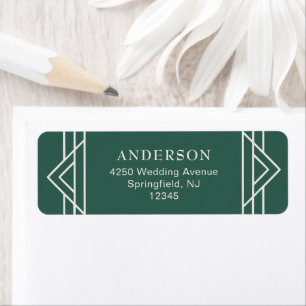 Green Elegant Classic Holiday Wedding Label