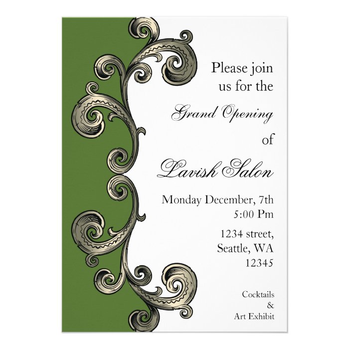 green Elegant Corporate party Invitation