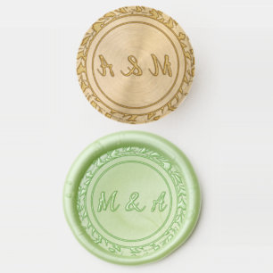Green Elegant Framed Calligraphy Script Art Wax Seal Stamp