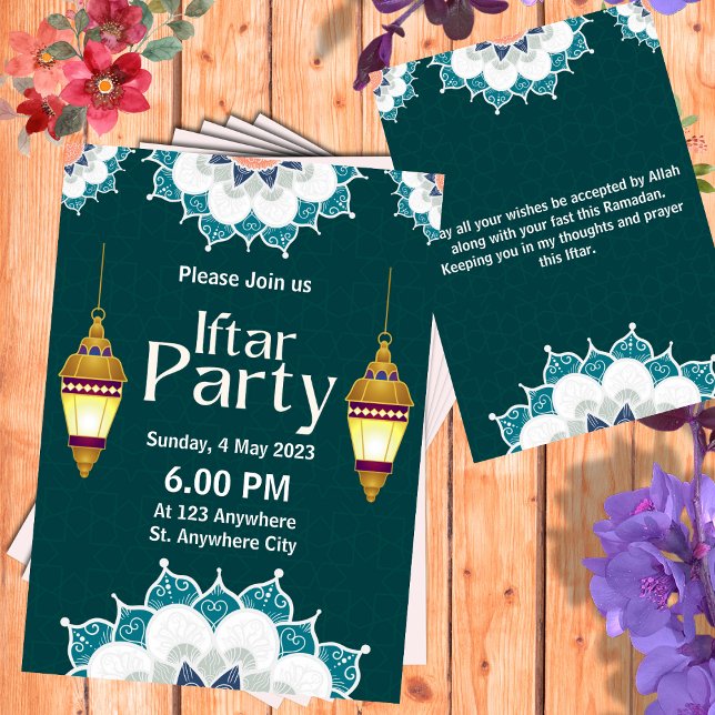 Green Elegant Ramadan Iftar Party Invitation (Creator Uploaded)