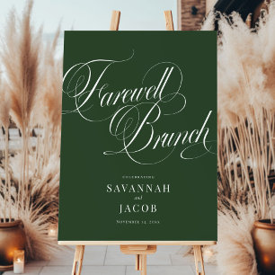 Green Elegant Script Farewell Brunch Sign