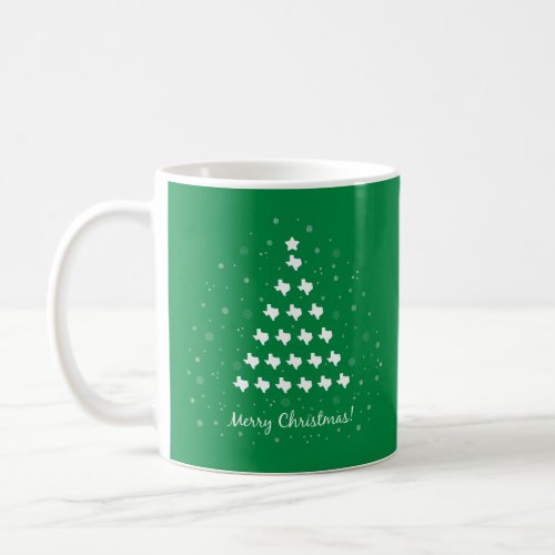 Green Elegant Texas Christmas Tree Coffee Mug