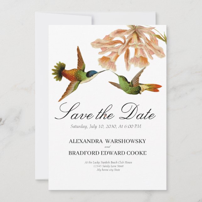 Green Elegant Wedding Hummingbird Lily  (Front)