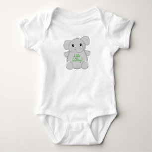Green Elephant Baby Shower Baby Bodysuit