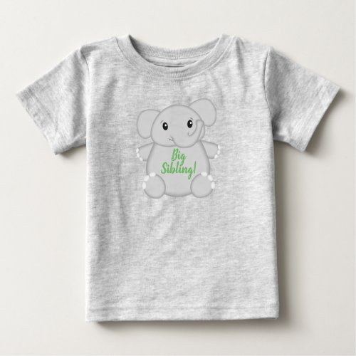Green Elephant Baby Shower Baby T_Shirt