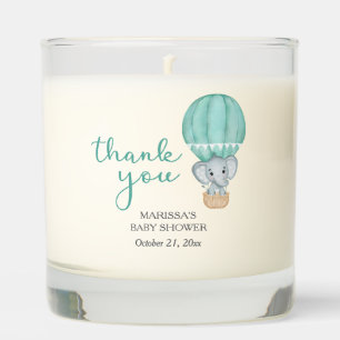 Green Elephant Baby Shower Scented Candle