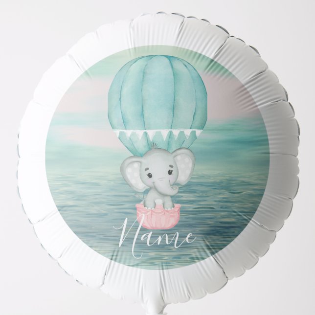 Green Elephant Hot Air Balloon Balloon (Front)