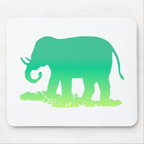 Green Elephant Mouse Pad