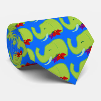 Green Elephant Tie