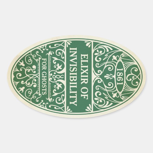Green elixir of Invisibility potion sticker (Front)