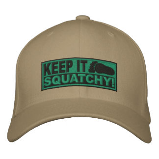 Green *EMBROIDERED* Keep It Squatchy! - Bobo's Embroidered Baseball Cap