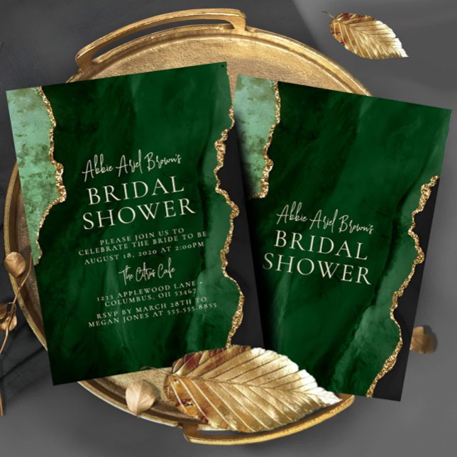Green Emerald Bridal Shower Invitation (Creator Uploaded)