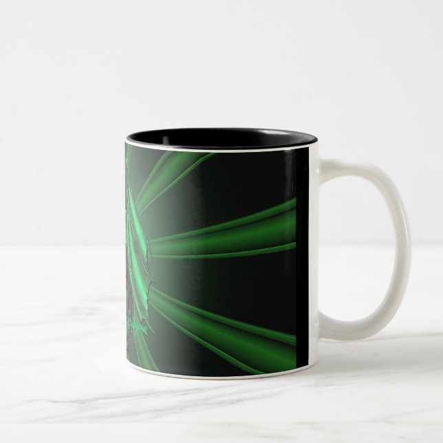 Green Emerald Dragon Pattern Mug (Right)
