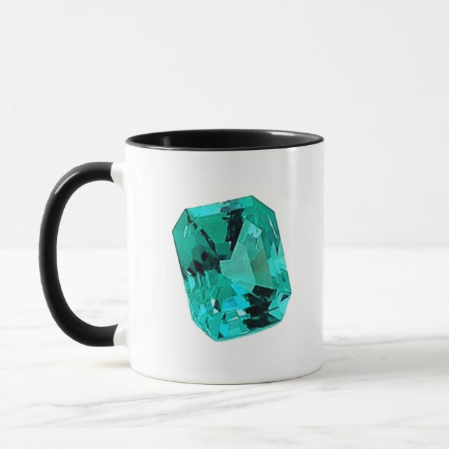 Green Emerald Gemstone Mug (Left)