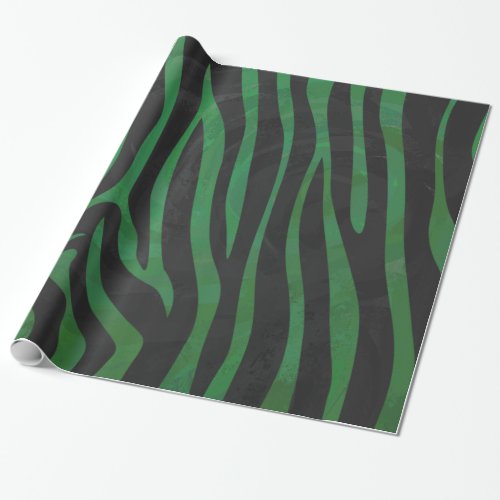 green emeraldgreen kellygreen zebraspattern wrapping paper