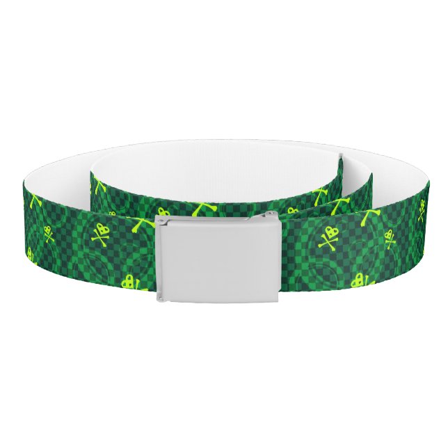 Green Emo Pattern With Circles Belt (Coil)