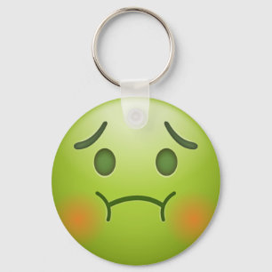 Green emoji keychain