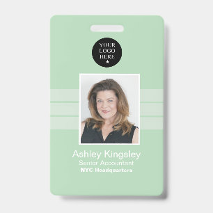 Green Employee Photo Badge Corporate Security