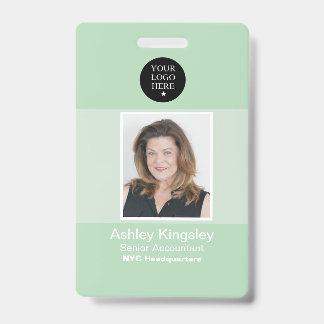 Green Employee Photo Badge Corporate Security