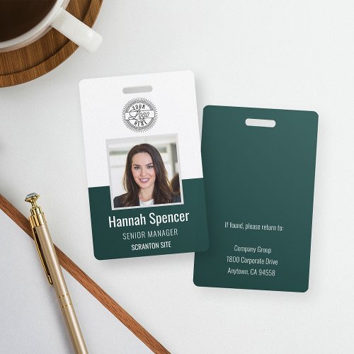 Green  Employee Photo ID Company Security Badge