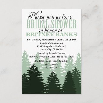 Green Enchanted Forest Bridal Shower Invitations by natureprints at Zazzle
