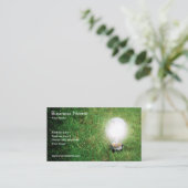 Green Energy Business Card Template (Standing Front)