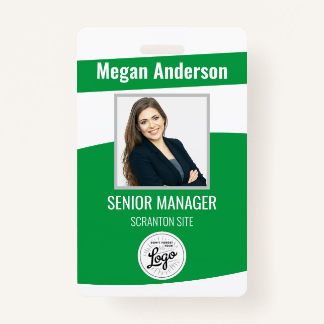 Green Energy Environment Employee Photo ID Badge (Front)