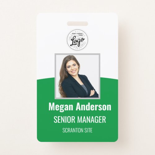 Green Energy Personalized Employee Photo ID Badge