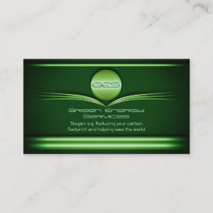 Green Energy Services - Metal Disc and Flourishes Business Card