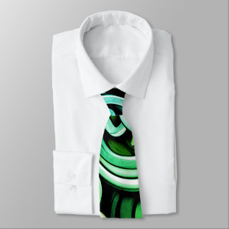 Green Energy Swirls  Neck Tie