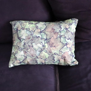 Green English Ivy Nature Watercolor Accent Pillow