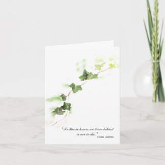 Green English Ivy Thank You for Your Condolences Card