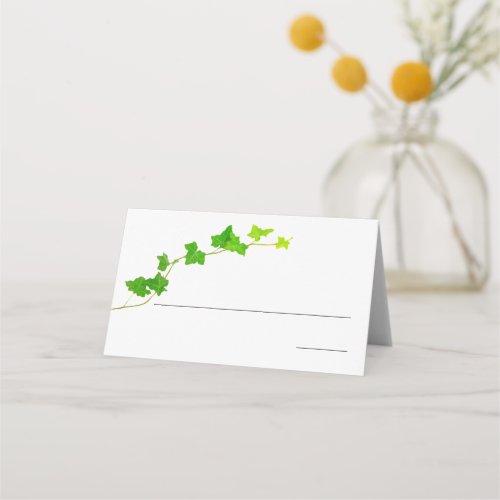 Green English Ivy Vine Place Card