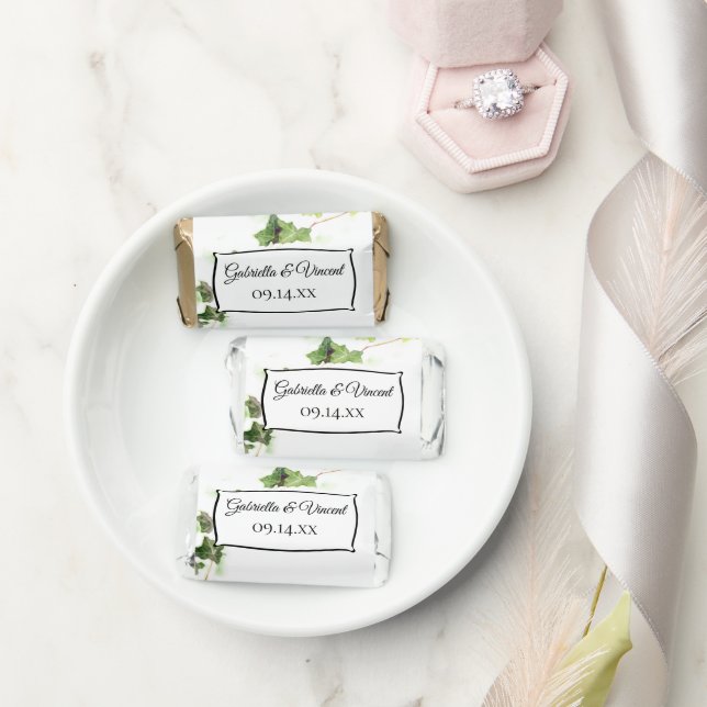 Green English Ivy Vine Watercolor Wedding Favor (Wedding)