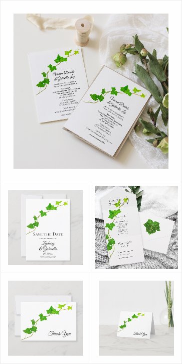 Green English Ivy Wedding