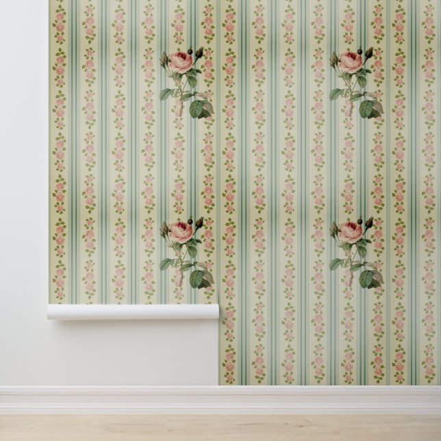 Green English Rose Elegance Wallpaper (Application)