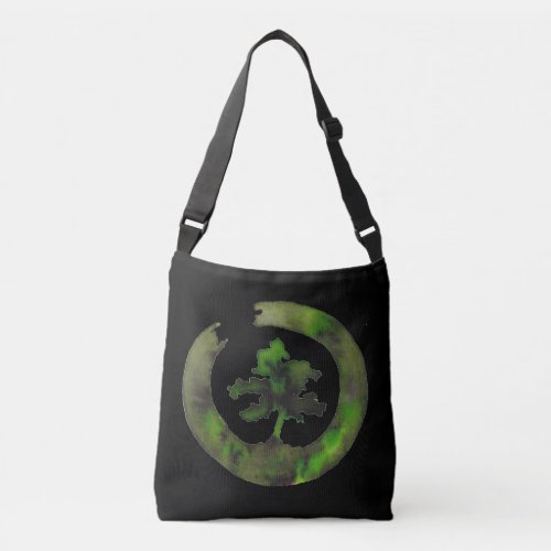 Green Enso Bonsai Circle Crossbody Bag