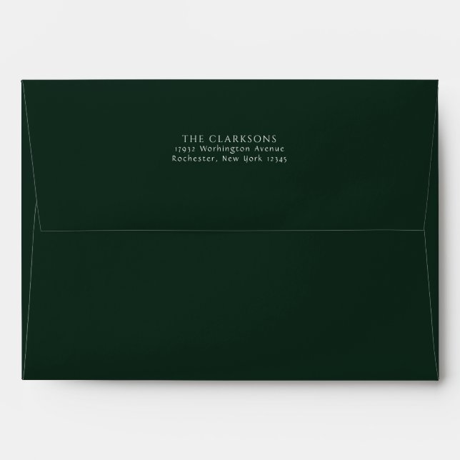 Green envelope for 5 x 7 card (Back (Top Flap))