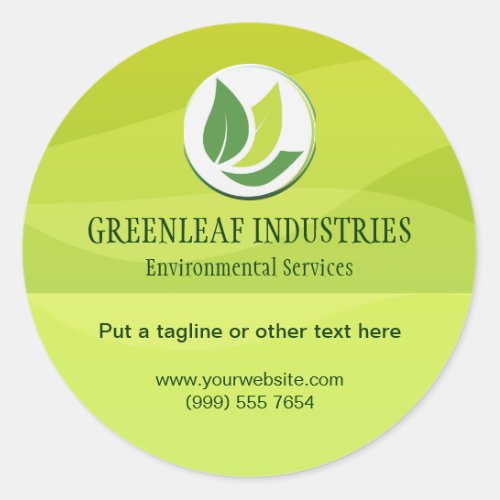 Green Environmental Business Sticker