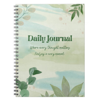 Green Esthetic Daily Journal – Motivational & Sty