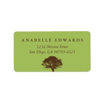 Green Eternal Oak Tree Envelope Seal Address by FidesDesign at Zazzle