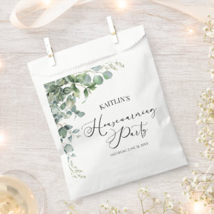 Green Eucalyptus Botanical Housewarming Party Favor Bag