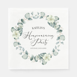 Green Eucalyptus Botanical Housewarming Party Napkins