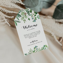 Green Eucalyptus Botanical Wedding Welcome Gift Tags