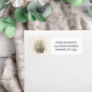 Green Eucalyptus Bunny Return Address Label