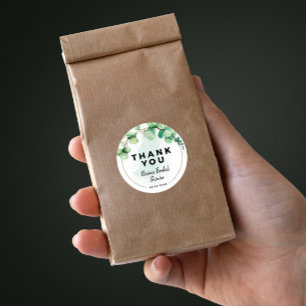 Green Eucalyptus Elegant Modern Bridal Shower Classic Round Sticker