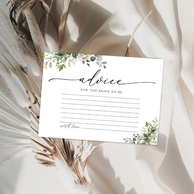 Green Eucalyptus Floral Advice Card (Creator Uploaded)